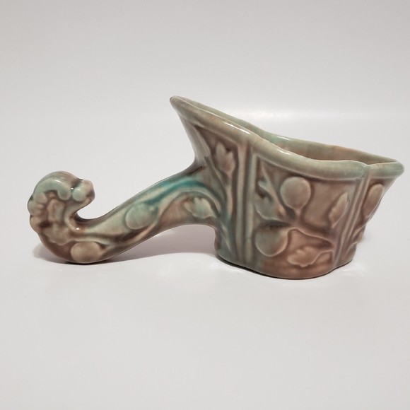 Glazed Pottery Style Planter w Handle Unique (3.5"×7"×3") - Picture 1 of 12